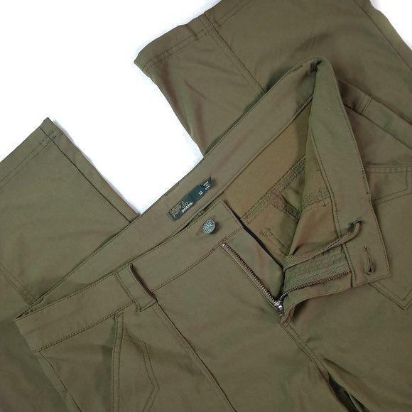 Prana Drab Green Convertible Pants size 14 - Picture 5 of 7